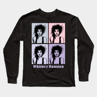 Whitney Houston 80s Pop Art Long Sleeve T-Shirt